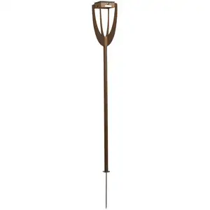 LED-Solarleuchte Tulip mit Erdspieß, corten