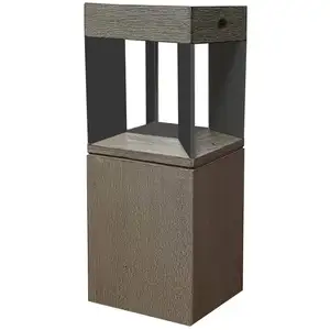 LED-Solar-Sockellampe Teckalu Sensor teak/schwarz