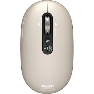 Port Designs 910504, Beidhändig, Optisch, Bluetooth, 3200 DPI, Beige