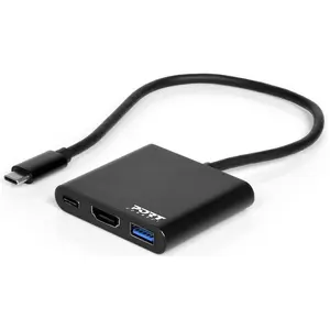 Port Designs Mini (USB-C, 1 Port), Dockingstation + USB Hub, Schwarz