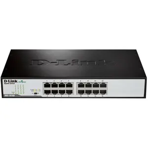 D-Link Switch/16xG+F+ENet RJ45 19"desktop Green (16 Ports), Netzwerk Switch, Grün