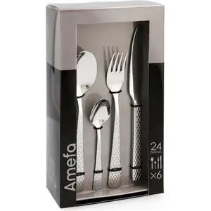 Besteck Amefa Quadrille Metall Stahl (24 pcs)