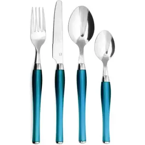 Unyqoos® Amefa Purity   24-teiliges Besteckset in Blau, Edelstahl (RVS...
