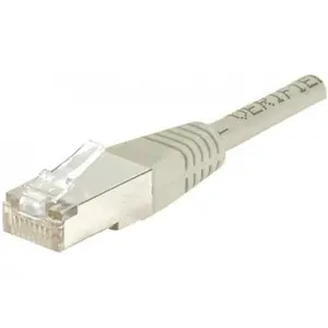 Exertis Connect Patchkabel F/UTP, CAT.6, grau, 7,0 m Patchkabel mit besonders schmalem Knickschutz (F/UTP, CAT6, 7 m), Netzwerkkabel