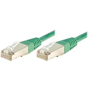 Exertis Connect Patchkabel F/UTP, CAT.6, grün, 10,0 m Patchkabel mit besonders schmalem Knickschutz (F/UTP, CAT6, 10 m), Netzwerkkabel