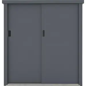 VENTE-UNIQUE Garten-Aufbewahrungsschrank - 125 x 80 x 131 cm - Stahl - Grau - REIVAX günstig