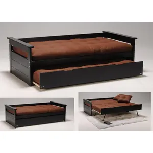 DREAMEA AUSZIEHBETT TOLEDE mit Bettschublade/ Bett 2x90x190 - Schwarz günstig