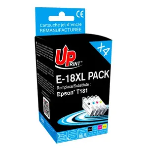 Print, Druckerpatrone, Druckerzubehör Uprint UPrint Epson E-18XL Schwarz/Farbe (BK, C, M, Y) günstig