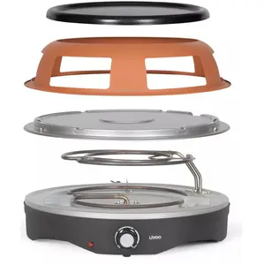 Pizzaofen LIVOO DOC304 1200 W 6 Personen Ø 10 cm Antihaftb... günstig