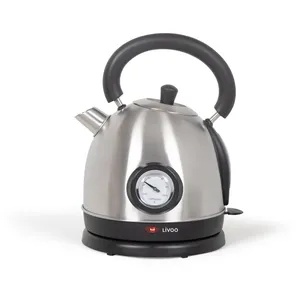 Livoo DOD157S, 1,8 l, 1800 W, Schwarz, Silber, Edelstahl, Wasserstandsanzeige, Überhitzungsschutz günstig