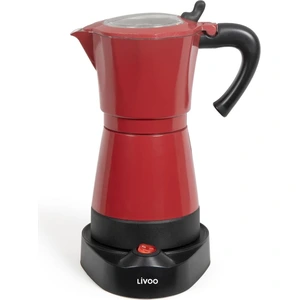 Livoo Elektrische Espressokocher Mokka 0,3 L 480 W Rot