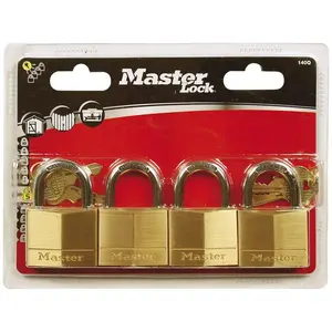 Master Lock, Vorhängeschloss, Vorhangschloss 140 EURQ Messing, Breite 40 mm, gleichsperrend SB-4 günstig