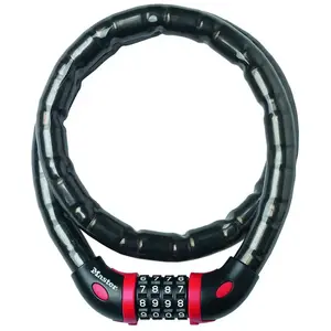 Gelenkkabelschloss mit Fahrradkombination Sicherheitsstufe 7 Masterlock Schwarz 18 mm x 1 m günstig