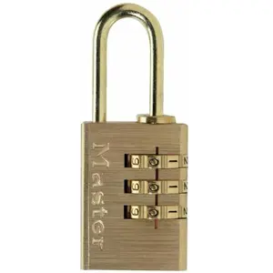 Master Lock, Vorhängeschloss, 20 mm breites Vorhngeschloss mit individuell einstellbarer Kombination und Aluminiumgehuse mit Messi günstig