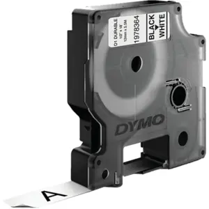 DYMO Langlebiges D1-Schriftband 12 mm x 5,5 m Schwarz-Weiß-Etiketten günstig