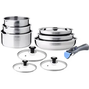 Edelstahl-Kochgeschirr-Set, 10-teilig, Arthur Martin, Modell 5540 günstig