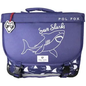 Schulranzen Kind Pol Fox Shark Bleu 38x14x32 cm