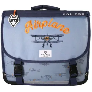Schulranzen Kind Pol Fox Airplane Blau 35 cm
