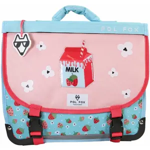 Schulranzen Kind Pol Fox Strawberry Blau 38 cm
