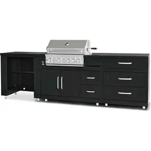 3-teilige Außenküche mit Grill - Oviala Memphis günstig