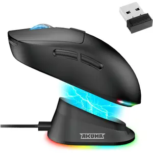 Akuma Otaku M06 WL Kabellose Gaming-Maus   2,4 GHz + Bluetooth 5.0, ho...