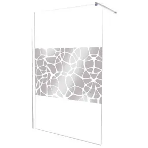 ONDEE ZEN   Duschwand ALEA   10 mm starkes Hartglas   Spiegel-Siebdruck   120 x 200 cm günstig
