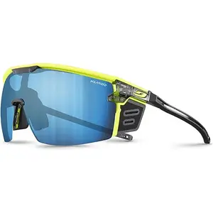 Julbo, Unisex, Sportbrille, Ultimate Cover Ocean Master Schwarz Durchscheinend GlänzendGelb Spectron HD 4 Pola (Gelb, Schwarz Durchscheinend Glänzend), Gelb, Schwarz