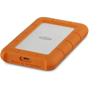 LaCie Rugged USB-C (1 TB), Externe Festplatte, Silber, Orange
