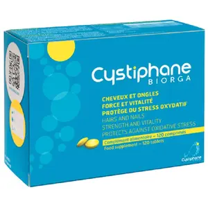 BAILLEUL-BIORGA Nahrungsergänzungsmittel, Biorga, Cystiphane, mit L-Cystin, für Haare und Nägel, 120 Tabletten günstig