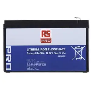 RS PRO Lithium iron phosphate battery UN38.3 (9 (1 Stk., Gerätespezifisch, 7500 mAh), Batterien + Akkus
