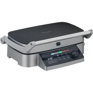 SAUTER Brandt Kontaktgrill GRILS2100, 2100 W, silber/schwarz, Tischgri...