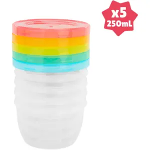 Aufbewahrungsbehälter Maxiportions, 250ml im Set | Badabulle, 5er Set günstig
