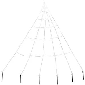 RueDeLaFete CHAKS Dekoobjekt XXL Spinnennetz mit Bodenhaken - 300 cm, Weiß Hal günstig