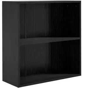 HOMCOM Bücherregal Aufbewahrungsregal mit 2 Fächern und verstellbarem Einlegeboden, Aufbewahrungsmöbel für Büro, Wohnzimmer, Schlafzimmer, 60 x 24 x 63 cm, schwarz Aosom günstig