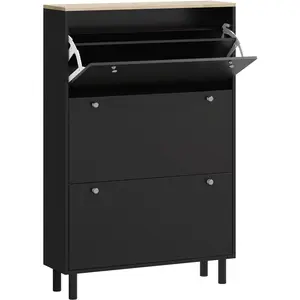 HOMCOM Schuhschrank für 24 Paar, schmaler Schuhschrank mit 3 Klappschu... günstig