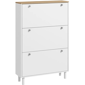 HOMCOM Schuhschrank 24 Paar, schmaler Schuhschrank mit 3 kippbaren Sch... günstig