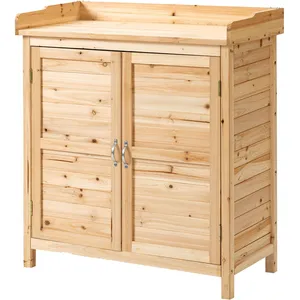 Outsunny Gartenhaus Werkzeugschuppen auf Standfuß Schrank mit Doppeltü... günstig