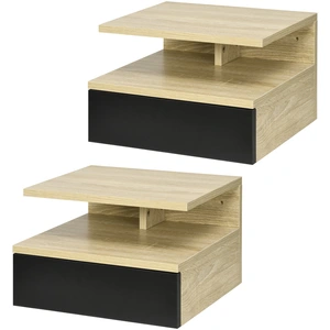 HOMCOM Set mit 2 Wand-Nachttischen - Set mit 2 Nachttischen - Schublad... günstig
