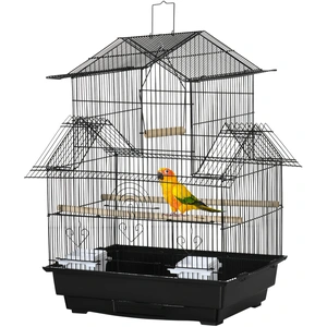 PawHut Voliere Haus für Vögel futter- und sitzstangen 3 türen kottable... günstig