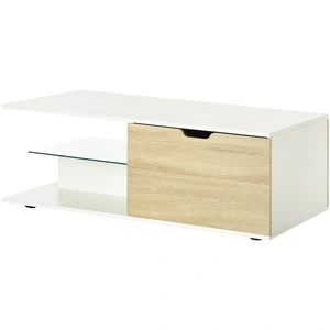 HOMCOM Couchtisch rechteckig zeitgenössisches Design 2 Schubladen 2 Fä... günstig