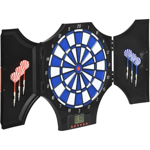 SPORTNOW Elektronische klappbare Dartscheibe mit 2 Türen, 31 Spielen, ...