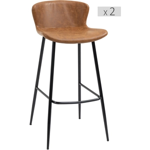 HOMCOM Set aus 2 Barhockern mit Sitzfläche aus Kunstleder, 76 cm Höhe ... günstig