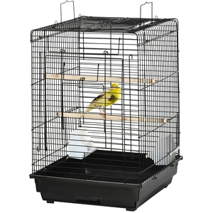 PawHut Vogelkäfig aus Metall mit Futtertränken, Sitzstangen, abnehmbar... günstig