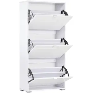 HOMCOM Schuhschrank Schuhschrank 3 aufklappbare Türen 3 Fächer aus Hol... günstig