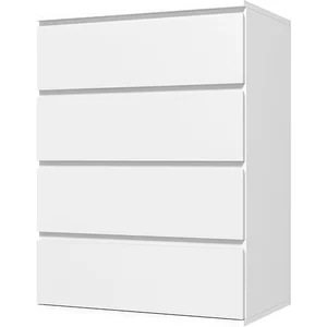 HOMCOM Kommode 4 Schubladen Schlafzimmer Aufbewahrungsmöbel modernes Design minimalistischer Stil mit sanftem Schließmechanismus, für Schlafzimmer, Wohnzimmer - 60 x 40 x 80 cm, Weiß   Aosom günstig