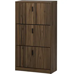 HOMCOM Schuhschrank mit 3 Klappen, 18 Paare, Schuhschrank 3 Fächer, ho... günstig