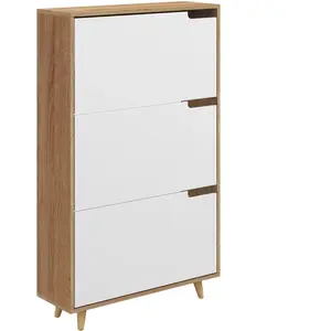 HOMCOM Schuhschrank 3 klappbare Türen, Schuhaufbewahrungsschrank, mit ... günstig