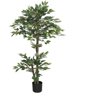 Outsunny Künstlicher Baum Künstliche Pflanze Ficus Höhe 1,5 m Stamm Ra... günstig