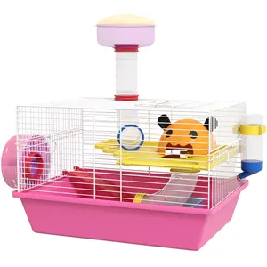 PawHut Käfig für Hamster Ratte Nagetier mit Plattform, Trinkflasche, R... günstig