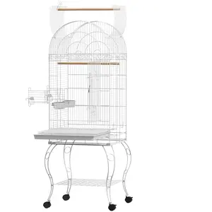 PawHut Vogelkäfig auf Rollen mit Regal, Gitter und herausnehmbarem Tab... günstig
